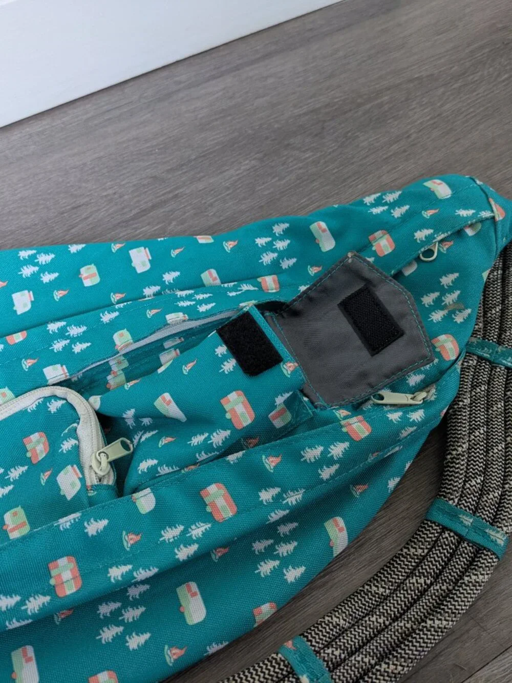 Kavu Rope Sling, Teal Camping Print